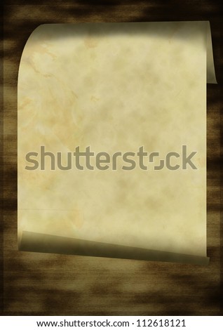 Grunge old paper scroll texture, background