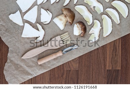 Mushrooms in kitchen 