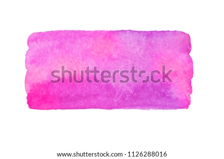 Pink stains and watercolor line. Ultra violet background