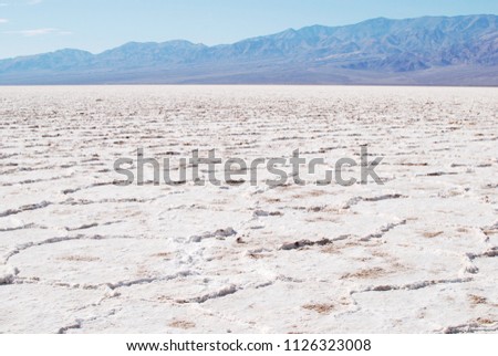 Death Valley National Park, salt flats beautiful landscape, Badwater Basin