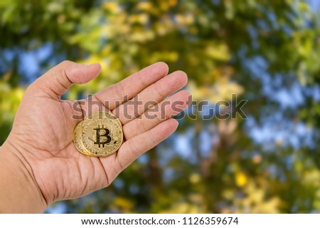 Bitcoin isolated from the  background.