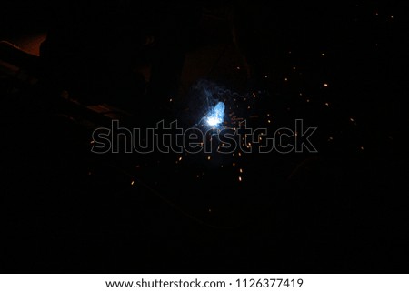 sparks and Flash from electric welding