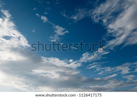 Black and white cloud in blue sky, cloud, sky Royalty-Free Stock Photo #1126417175