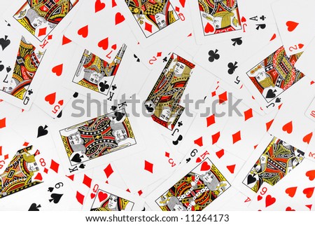Playing cards, abstract gambling background