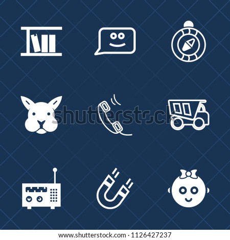 Premium set of outline, fill vector icons. Such as communication, sign, south, science, childhood, telephone, book, compass, chat, kid, easter, vehicle, baby, child, face, bunny, phone, field, dump