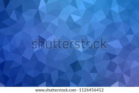 Light BLUE vector abstract mosaic pattern. Shining polygonal illustration, which consist of triangles. Template for cell phone's backgrounds.