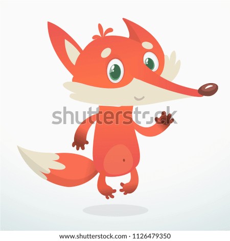  Cute cartoon  fox character. Wild forest animal collection. Baby education. Isolated. White background. Flat design Vector illustration