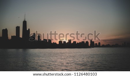 skyline in city