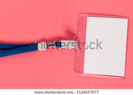 Blank  greeting card or tag  on pink  background 