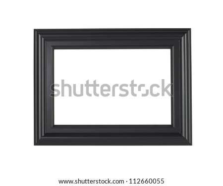 A black picture frame, isolated with clipping path.