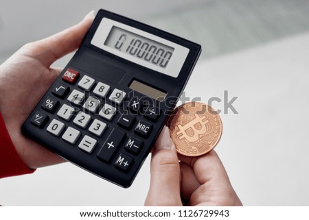   figures economy calculator bitcoin coins crypto currency business                             