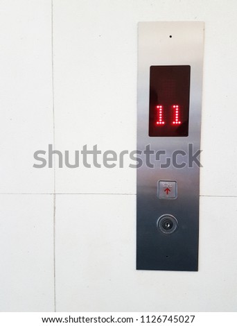 Metal elevator button