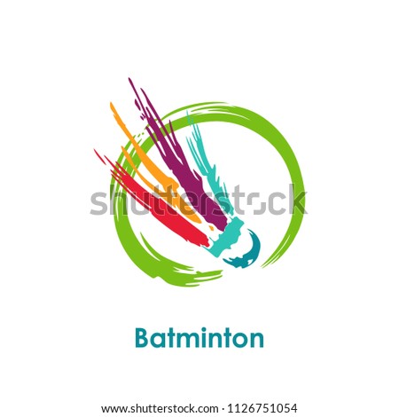 shuttlecocks splash badminton vector. You can use for Sport logo and Badminton Championship Logo. vector illustration