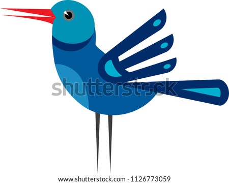 Artistic Bird, Bird Icon Vector Art Illustration