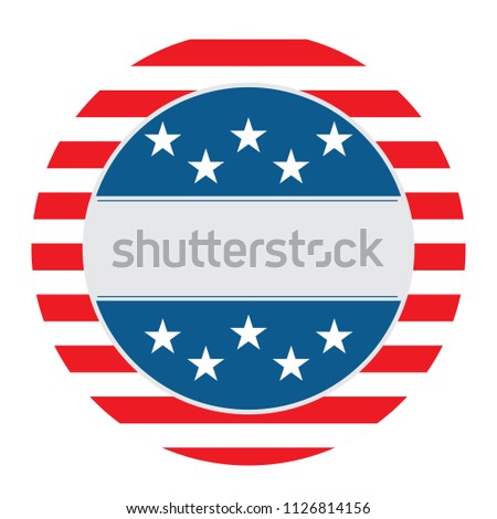 Isaolated empty american campaign button