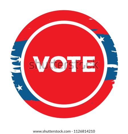 Isolated american campaign button