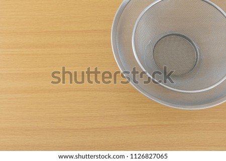 Table and colander