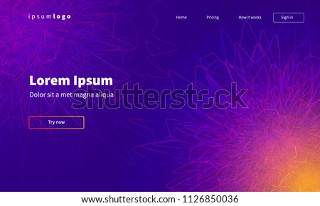 Abstract geometric wallpaper. Landing page template. Eps10 vector. Royalty-Free Stock Photo #1126850036