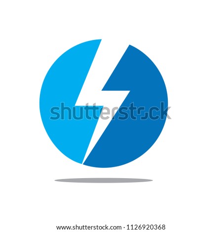 electric logo flash vector bolt