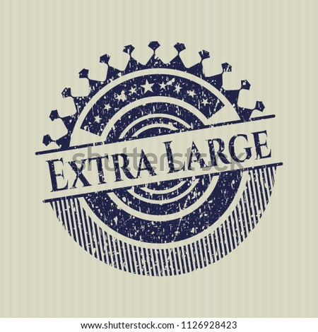 Blue Extra Large distressed rubber grunge texture seal