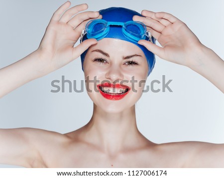 woman smiling swimming sport healthy lifestyle