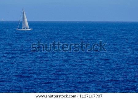 Photo Picture Image of a sail boat sailboat in the Ocean