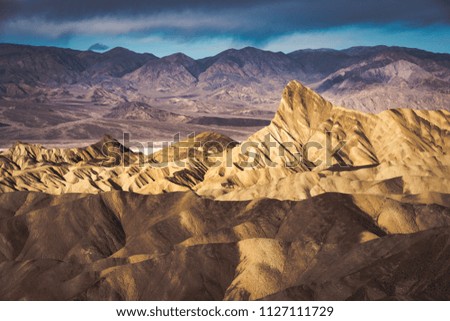 Dramatic Death Valley landscape in early morning light