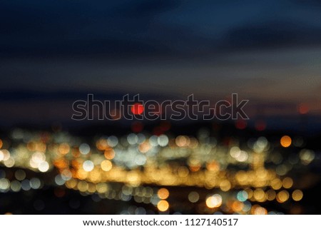 Blur of petroleum refinery plant night light