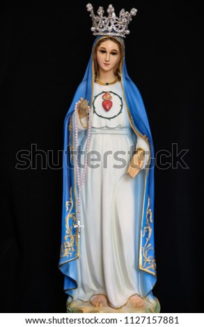 Our lady of Fatima virgin Mary immaculate heart statue