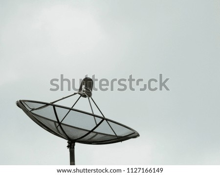 satellite dish on gloomy day