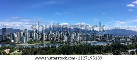 Downtown Vancouver, BC, Canada on a sunny day. 