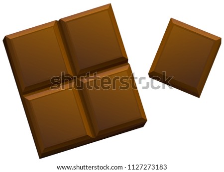 A Chocolate on White Background illustration