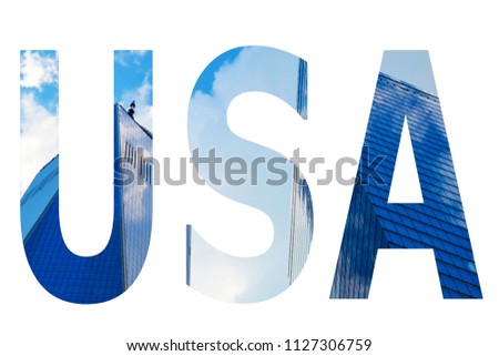 The word USA in the symbol