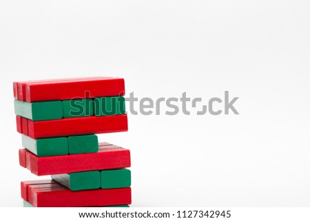 Leaning tower on a white background