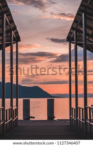 Sunset in Montreux, Switzerland