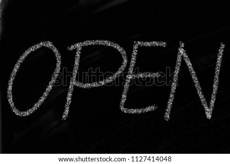 open text with black background, hand drawing