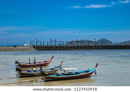 Local long tail boat is in the south of Thailand. Use for fishing and tour on the beach.