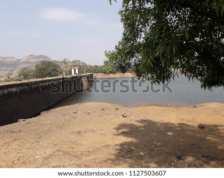landscape background at dam