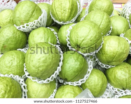 Delicious guava fruits at the street market
