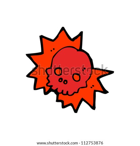 cartoon red skull
