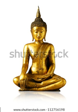 Buddha statue on white background - isolated, Thailand