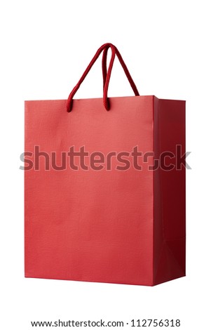 Red shopping bags Royalty-Free Stock Photo #112756318