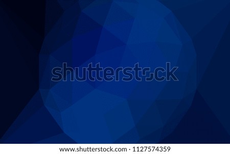 Dark BLUE vector abstract polygonal pattern with a gem in a centre. Polygonal illustration, which consists of triangles. A completely new design for your leaflet.