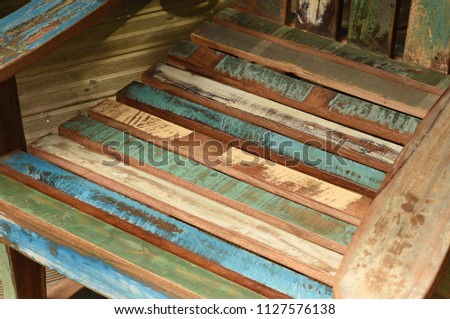painted blue wood