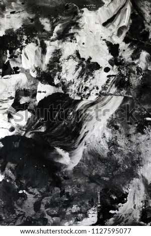 Background texture of colors black and white spray, droplets, transitions, smeared. Abstract art for artists of creative people.