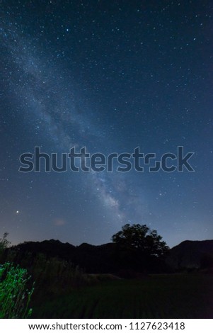 Milky Way of Wonjeong-ri in Boeun, Korea.