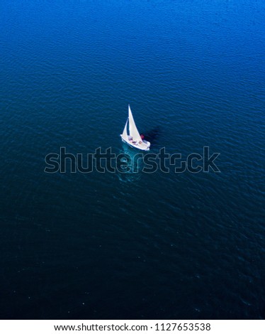 Sailing boat in Chalkida, Greece.