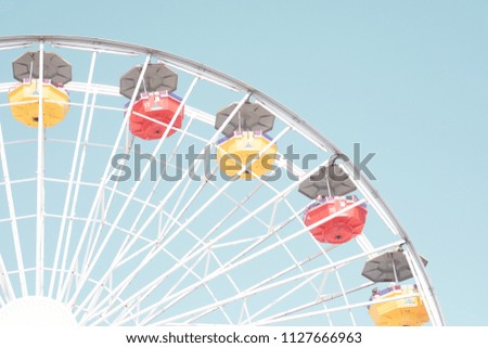 Pastel colored Ferris Wheel in California