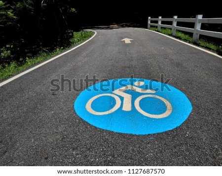Bike path on the street