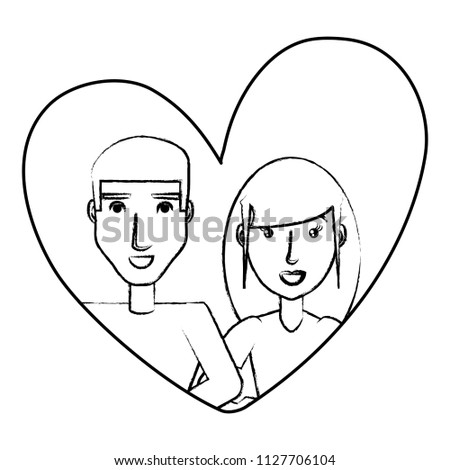 Heart and couple icon